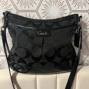 Coach Dark Gray and Black Shoulder Bag